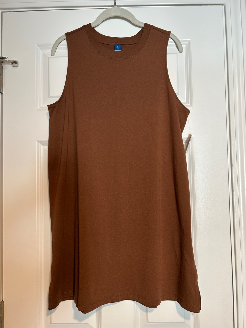 NWT Old Navy Brown Sleeveless Mini Dress Women's Petite Medium